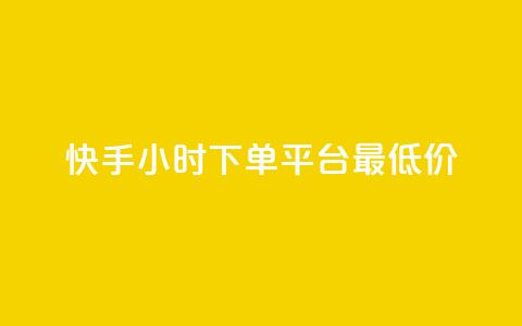 快手24小时下单平台最低价 - 快手下单平台24小时内最低价	，火爆优惠！! 第1张
